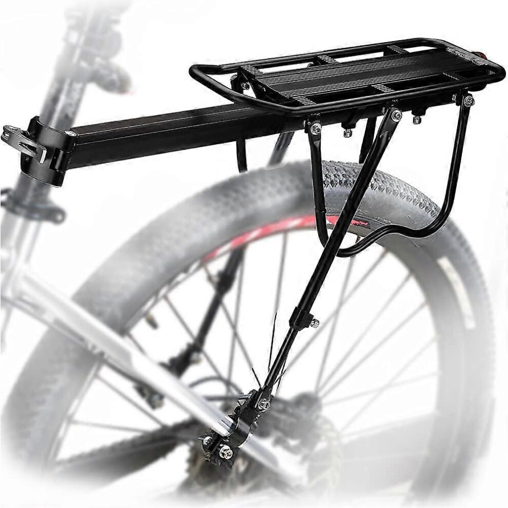 (As show, One size) Universal Adjustable Carrier Rear Rack Bike Bicycle Accessories Equipment Support Footstock Support Bike Racks with Reflector