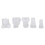 7pcs DIY Epoxy Gel Mold Simple Silicone Epoxy Cake Decorating Tools Bakeware Cupcake Dessert Moulds (White) 3