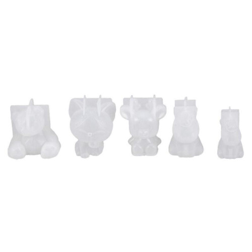 7pcs DIY Epoxy Gel Mold Simple Silicone Epoxy Cake Decorating Tools Bakeware Cupcake Dessert Moulds (White) 2