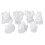 7pcs DIY Epoxy Gel Mold Simple Silicone Epoxy Cake Decorating Tools Bakeware Cupcake Dessert Moulds (White) 1