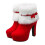 (7, Red) Christmas Winter High Heel Thicken Platform Plush Ankle Shoes Short Boot 3