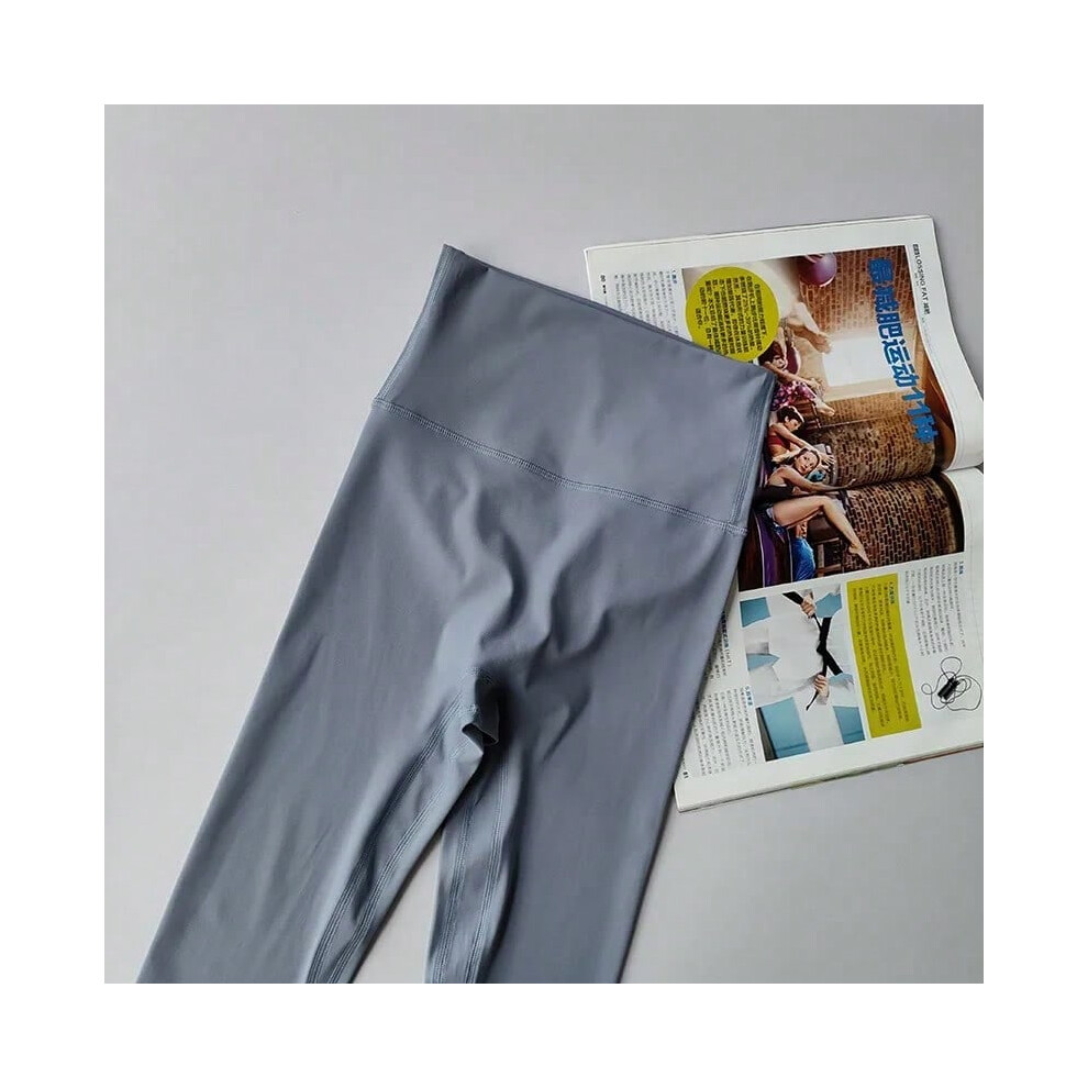 (WuLan, S) No Trace Nude Feeling Without Embarrassment High Waist Legging Yoga Pants Sports Running Quick-drying Tight Fitness Centre Pants