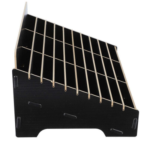 1Pc Mobile Phone Organizing Box Temporary Wooden Multi-grid Phone Box (Black) 2