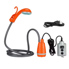 Portable Camping Shower Outdoor Shower Pump Rechargeable Shower Head Orange
