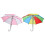 2pcs Mini Umbrella Adjustable Miniature Umbrella Sunny Rainy Umbrella Model 1
