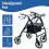 Gr8 Home Folding Rollator Walker with Seat 4 Wheel Mobility Walking Frame Aid 2