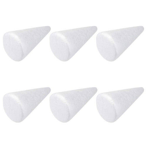 6 Pcs House Decorations Home Polystyrene Balls Polystyrene Shape Cone Shaped Foam 2