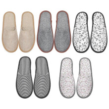 5 Pairs Home Slippers Non-slip Footwears Hospitality Shoes Portable Footwears