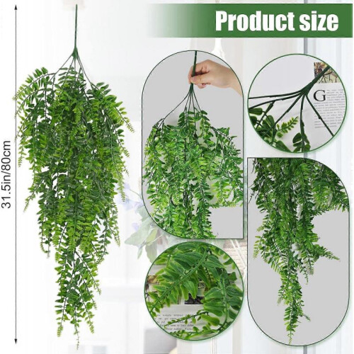 Hanging Artificial Plants for Wall Outdoor Decoration (4 Pack) 1