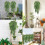Hanging Artificial Plants for Wall Outdoor Decoration (4 Pack) 4