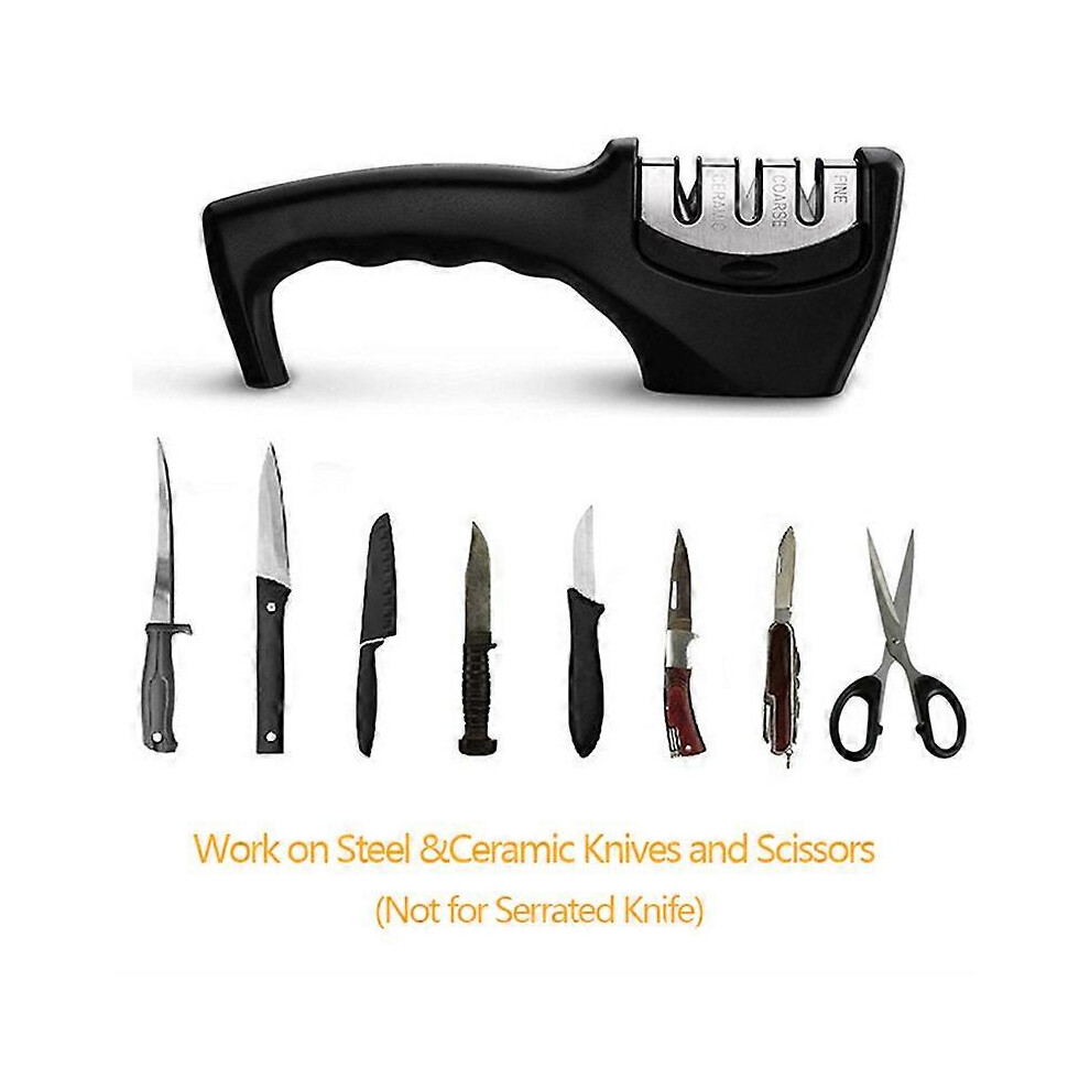 (As show, One size) 3 Stage Knife Sharpener