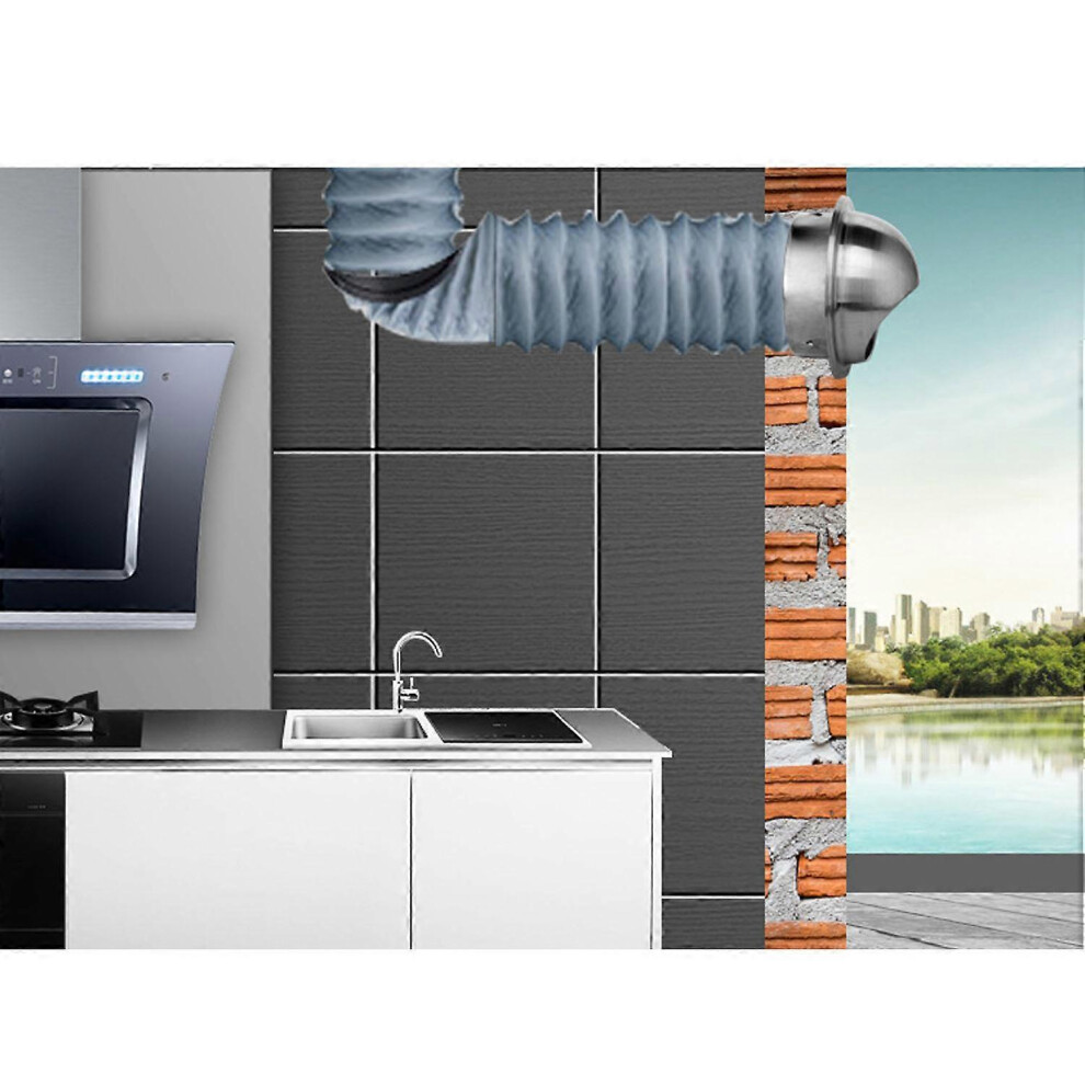 (As Show, One Size) 150Mm Anti-Rust Wall Air Vent Fixed Buckle Rainproof Polished Thickened Grille Ventilation Cover For Outsides 3152185960543