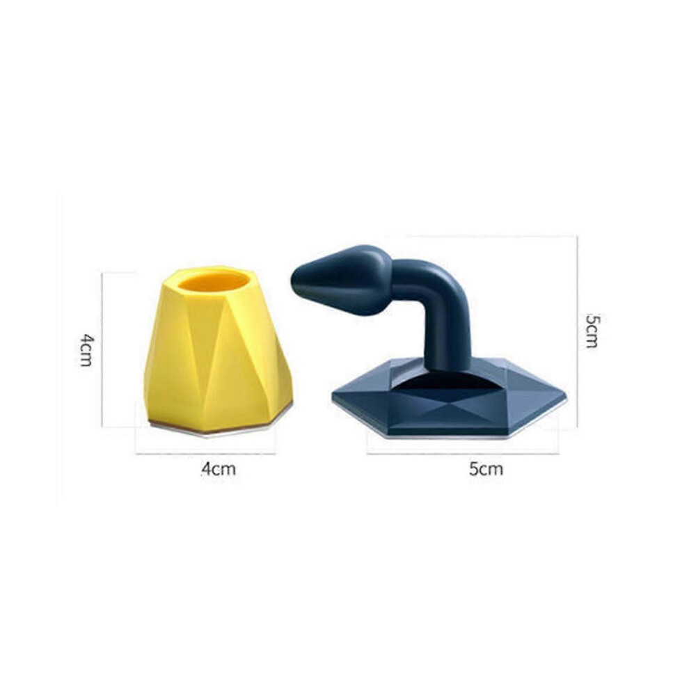(As show, One size) 2 PCS Silent Door Stops with Silicone Bumper Suction Design Door Stopper Punch-Free and Self Adhesive for Home Office Tile Wood Floor White