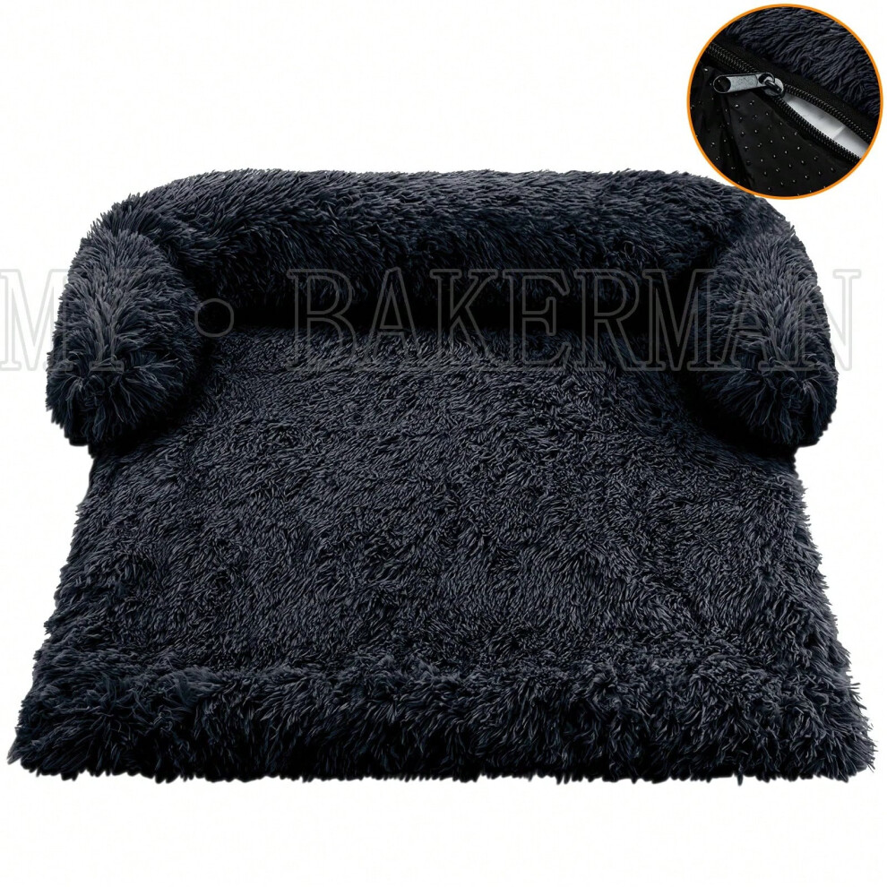 (Zipper Dark Grey-1, XL for 66IBS) Dropshipping Pet Dog Bed Sofa For Dog Pet  Bed Warm Nest Washable Soft Furniture Protector Mat Cat Blanket Large Do-image-OPC-PHQ6WFH-NEW