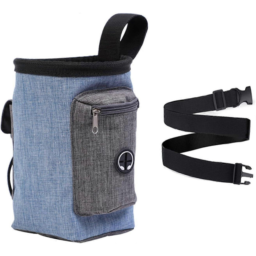 (As show, One size) Dog Training Bag Dog Treat Bag Dog Pouch Dog Pouch Dog Treat Pouch Dog Food Bag Dog Training Bag Accessories, Blue & 17x15cm