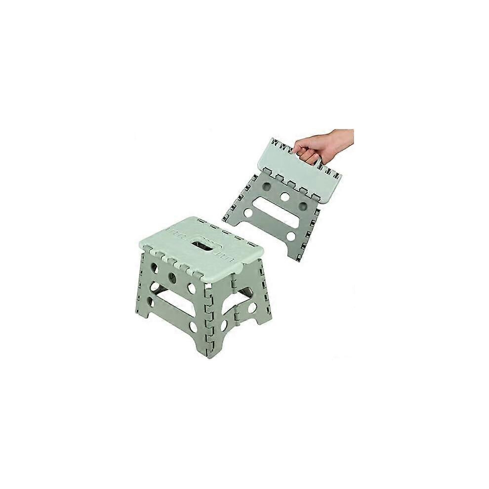 (As show, One size) (18cm Height - Green)Plastic Portable Stool for Kids and Adults - High Quality Foldable Stool - Multifunctional Stools with Handle-image-OPC-PHQ6WKC-NEW