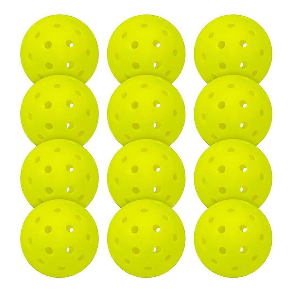 (As show, One size) 12pcs 74MM 40 Hole Pickleball Outdoor Pickleball