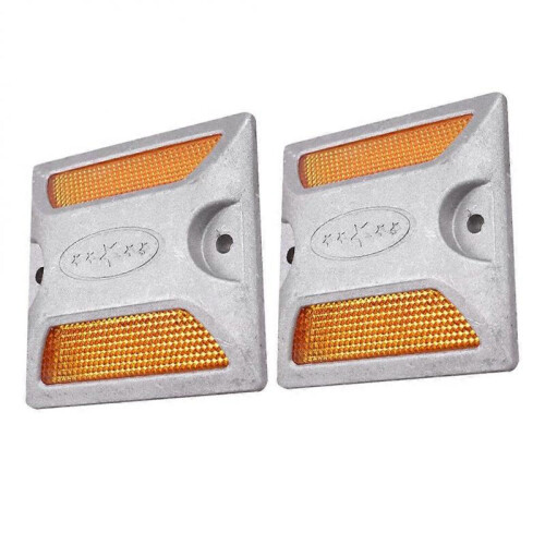 2pcs Reflective Road Pavement Marker Driveway Marker Reflectors (Random Style) 1