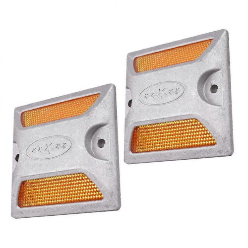 2pcs Reflective Road Pavement Marker Driveway Marker Reflectors (Random Style) 2