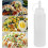 10 8oz/240ml Squeeze Bottles, Multi-function Squeeze Bottles, Leak-proof, BPA-free (Transparent) 5