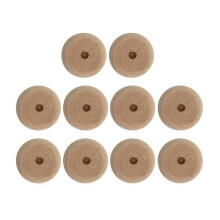 10pcs Wooden Mini Wheels DIY Car Model Wheels Handmade Craft Supplies Car Toy Accessories for Kids Children
