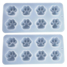 2pcs Mirror Matte DIY Cat Paw Casting Molds Adornments Silicone Making Mold