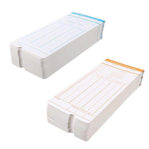 200 Sheets Attendance Paper Cards Time Clock Cards Attendance Payroll Recorders 1