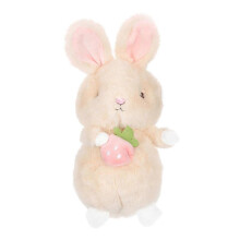 (27X13cm, Brown) Bunny Doll Plush Toy Easter Layout Decoration Rabbit Doll Ornament Easter Gift
