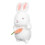 (27X13cm, White) Bunny Doll Plush Toy Easter Layout Decoration Rabbit Doll Ornament Easter Gift 3