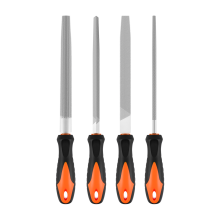 Carbon Steel 17Pcs File Set - 4 Large Files & 12 Needle Files with Case & Brush for Wood/Metal