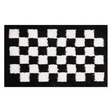 Checkerboard bathroom absorbent floor mat bathroom entrance non-slip mat household bedroom door flocking floor mat carpet