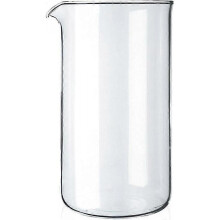 Replacement French Press Glass Tumbler 8 Cups, Clear, 1 L - 9.6 cm Diameter, H 18 cm