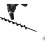 Black auger bit 50mm x 450mm for garden planters. 4