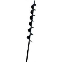 Black auger bit 50mm x 450mm for garden planters.