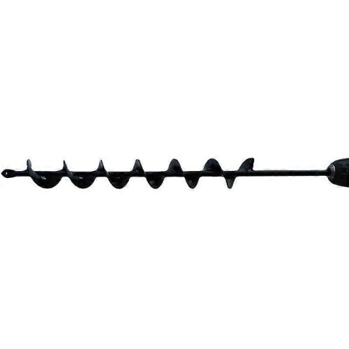 Black auger bit 50mm x 450mm for garden planters. 1