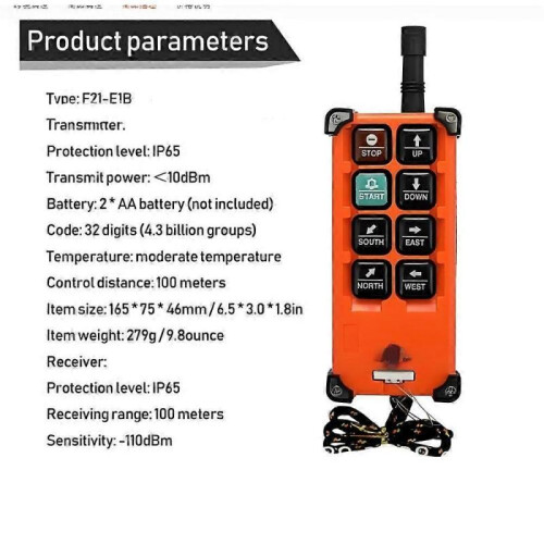 F21-e1b DC12-72v industrial remote control switch crane crane controller elevator remote control one send one receive 2
