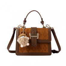 Women Handbag with Cute Pendant Adjustable Shoulder Strap Messenger Bag for Casual Shopping