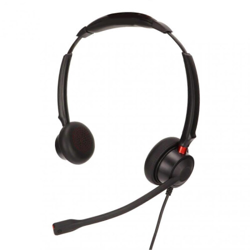 Office Headset Dual Ear ENC Active Noise Reduction Volume Adjustable Mute Control USB Plug Telephone Headset 2