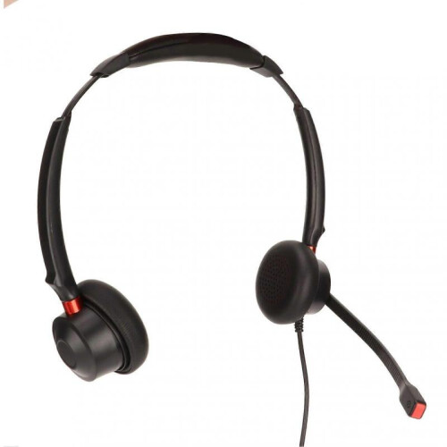 Office Headset Dual Ear ENC Active Noise Reduction Volume Adjustable Mute Control USB Plug Telephone Headset 1