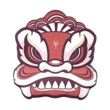 Ergonomic Mouse Pad with Wrist Support, Non-Slip Mouse pad for Easy Typing & Pain Relief, Lion dance