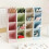 4 pcs oblique pen holder storage box green+blue+pink+off-white 2