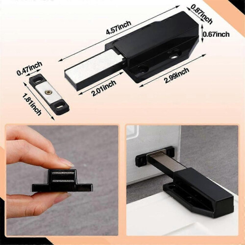 8 Pack Magnetic Push Latch Heavy Duty Push to Open Cabinet Hardware Push Release Magnets Touch Latc 2