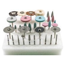35Pcs Dental Lab Polishing Kit Ceramic Porcelain Grinding Dentist Tool Diamond Burs Dentistry Mater