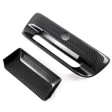 For Ram 1500 2023 2024 Rear Trunk Door Handle Cover Trim Car Exterior Accessories - ABS Carbon Fibe