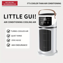 (1PC White) 3-in-1 Portable Air Conditioner, Humidifier & Fan with 16.91oz Large Water Tank, 9-Speed Adjustable Cooling, Colorful LED Lights, USB-Powered