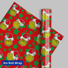 The Grinch Christmas 4m Wrapping Paper Roll – Festive Dr. Seuss Gift Wrap