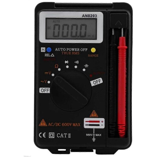 AN8203 Digital Multimeter Voltmeter Ohm Meter LCD Display Current Diodes Capacitance Transistor Me 2