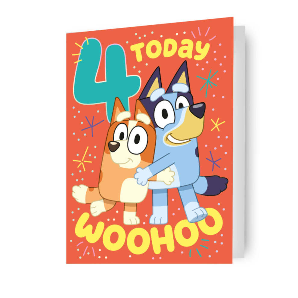 Bluey Age 4 Birthday Card