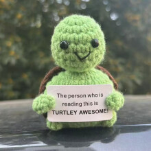 (D3) Funny Emotional Support Positive Crochet Doll Cute Handmade Desk Toy Desktop Car Decor Positive Duck Positive Gifts