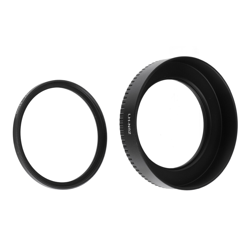 Lens Hood Set Lh-N52 Lens Hood Shade 53Mm Hd Uv Filter And Cap Cover For Z28mm F2.8 Z40mm F2 Z28mmf2. 8 4641313227669